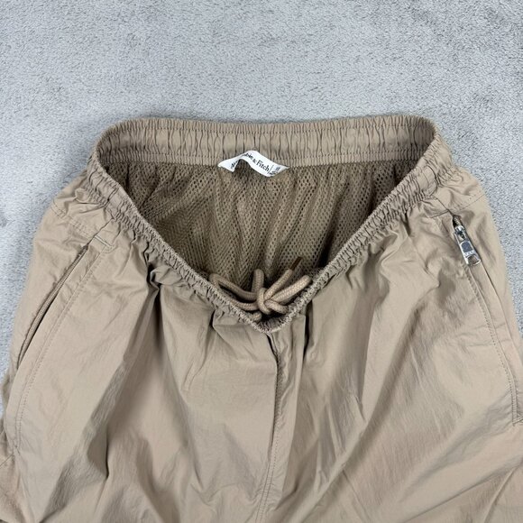 Abercrombie & Fitch Womens XS Parachute Mesh Lined Track Pants Tan Joggers - Picture 3 of 9